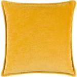 Surya Cotton Velvet Mustard Pillow Cover 18"H X 18"W