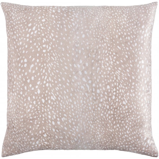 Surya Doe Tan Pillow Cover 20"H X 20"W