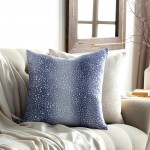 Surya Doe Blue Pillow Cover 18"H X 18"W