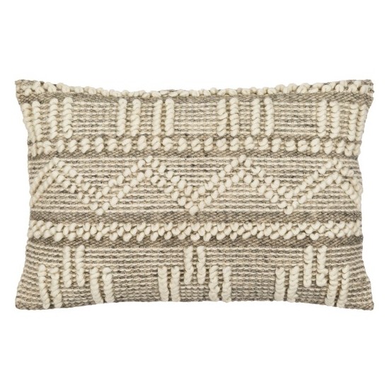 Surya Faroe Beige Pillow Cover 14"H X 22"W