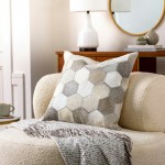 Surya Fayet Pillow Cover 18"H X 18"W