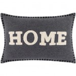 Surya Home Time Black Pillow Cover 14"H X 22"W