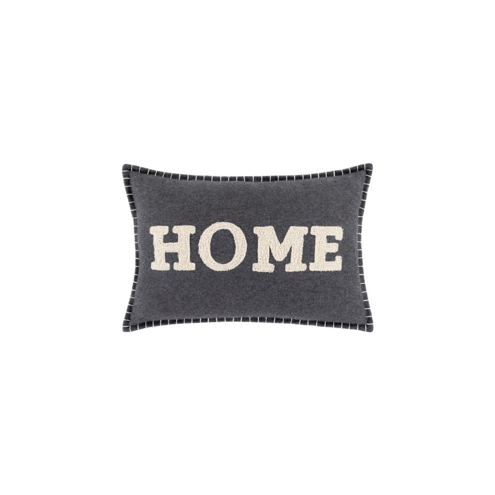 Surya Home Time Black Pillow Cover 14"H X 22"W Surya Home Time Black Pillow Cover 14"H X 22"W