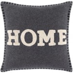 Surya Home Time Black Pillow Cover 18"H X 18"W