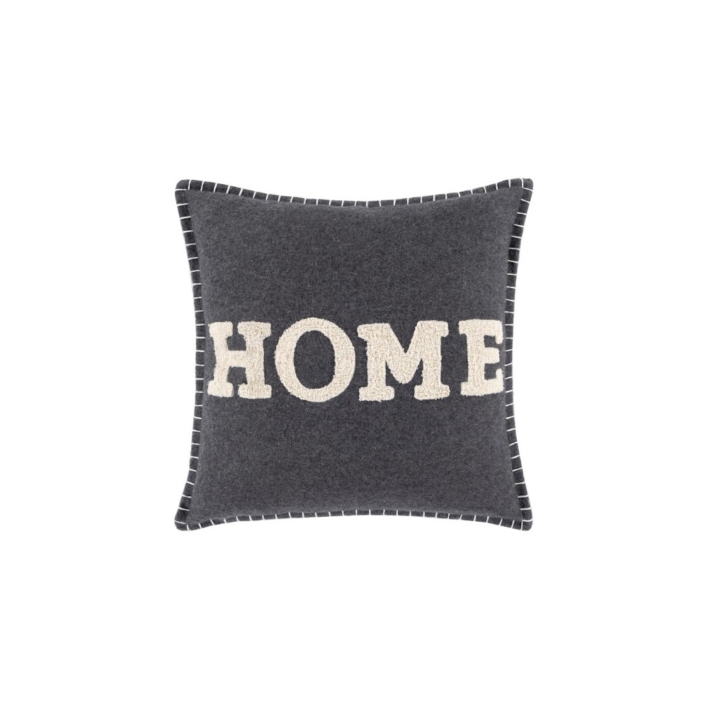 Surya Home Time Black Pillow Cover 18"H X 18"W