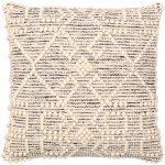 Surya Hygge Black Pillow Cover 20"H X 20"W