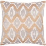 Surya Ikat Luxe Ivory Pillow Cover 22"H X 22"W