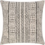 Surya Janya Pillow Cover 18"H X 18"W Black