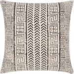 Surya Janya Pillow Cover 20"H X 20"W Black