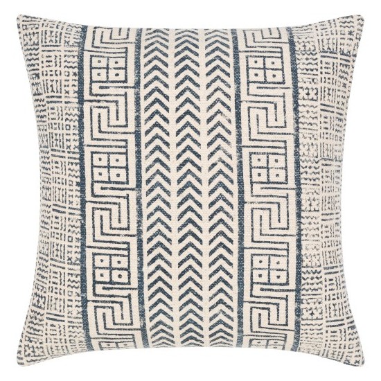 Surya Janya Pillow Cover 18"H X 18"W Dark Blue