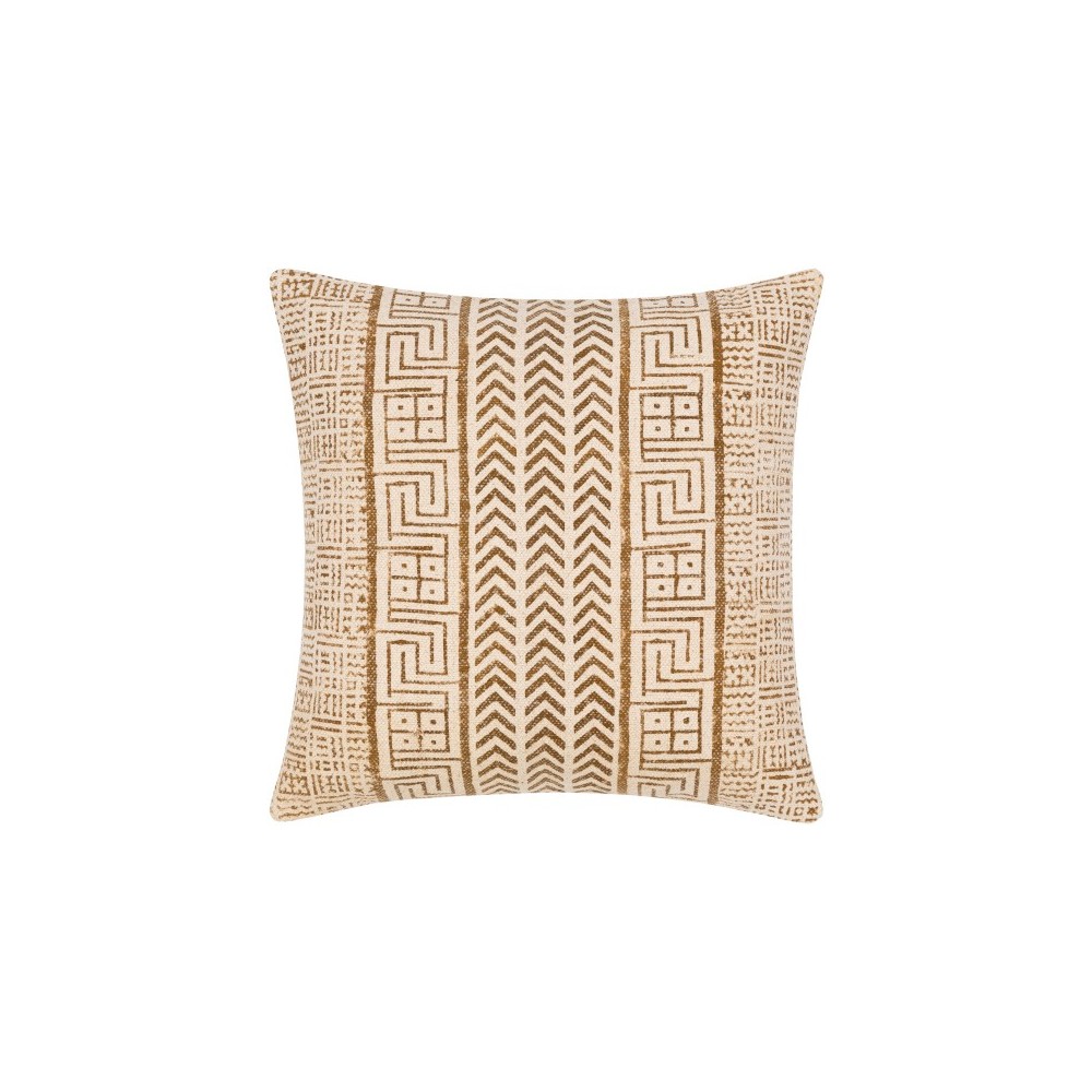 Surya Janya Pillow Cover 18"H X 18"W Light Beige Surya Janya Pillow Cover 18"H X 18"W Light Beige