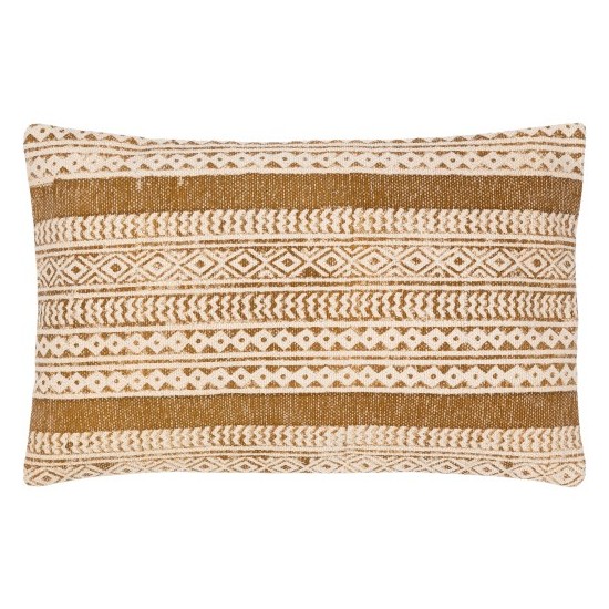 Surya Janya Pillow Cover 14"H X 22"W Light Beige & Tan