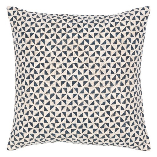 Surya Janya Pillow Cover 18"H X 18"W Dark Blue, Light Beige