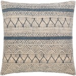 Surya Janya Dark Blue Pillow Cover 18"H X 18"W