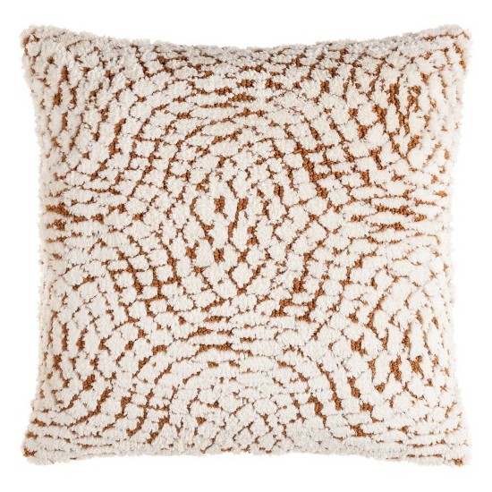 Surya Kabela Brown, Wheat Pillow Cover 18"H X 18"W