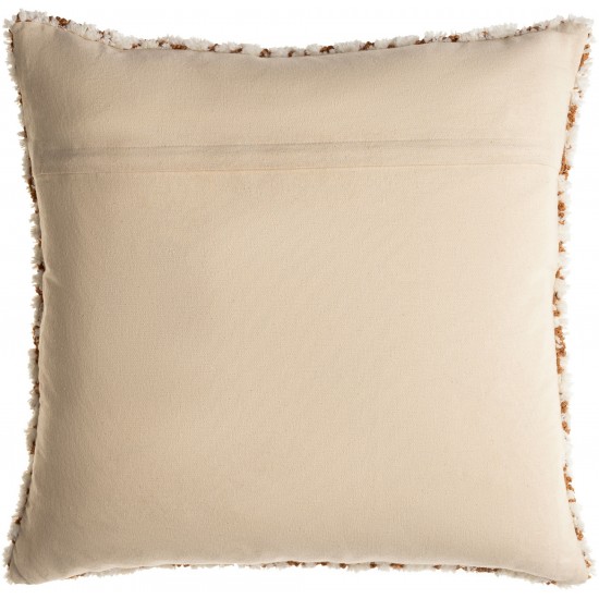 Surya Kabela Brown, Wheat Pillow Cover 18"H X 18"W