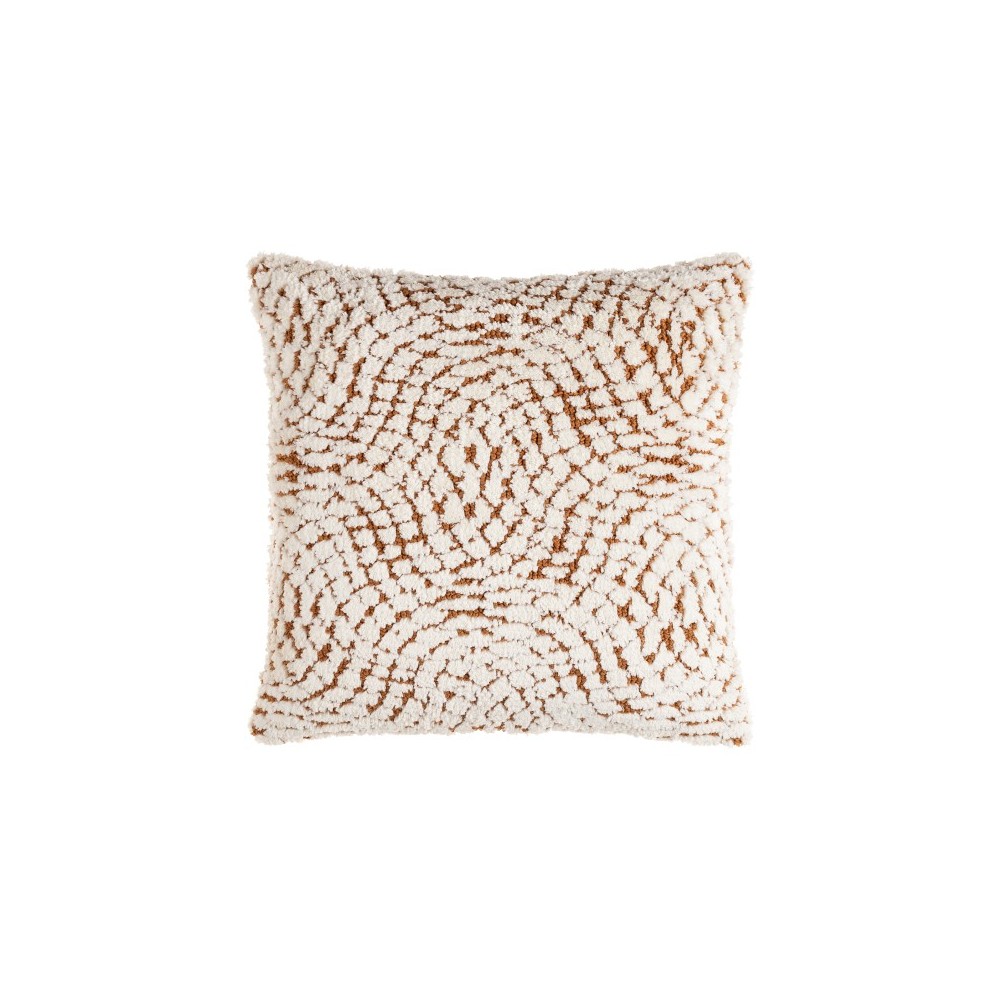 Surya Kabela Brown, Wheat Pillow Cover 20"H X 20"W