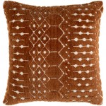 Surya Kabela Brown Pillow Cover 18"H X 18"W