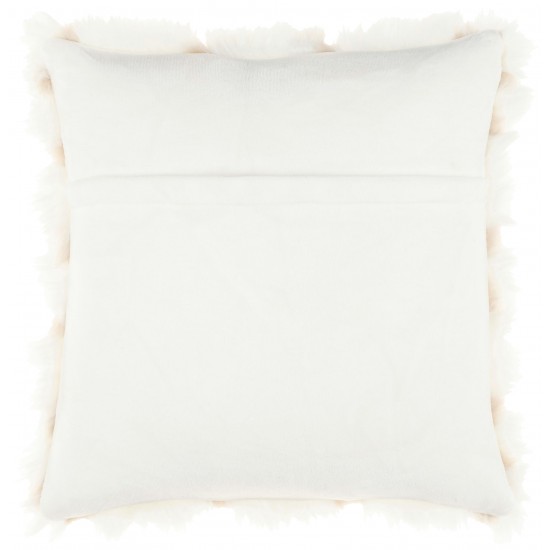 Surya Kandi Cream Pillow Cover 20"H X 20"W