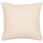 Surya Kandie Cream Pillow Cover 18"H X 18"W