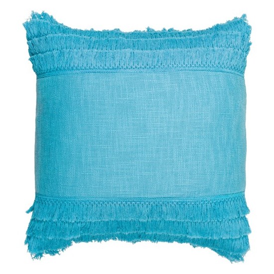 Surya Kandie Aqua Pillow Cover 18"H X 18"W