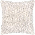 Surya Karolyn Cream Pillow Cover 20"H X 20"W