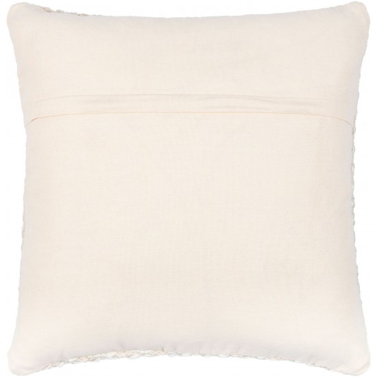 Surya Karolyn Cream Pillow Cover 20"H X 20"W