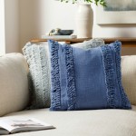Surya Katie Blue Pillow Cover 18"H X 18"W