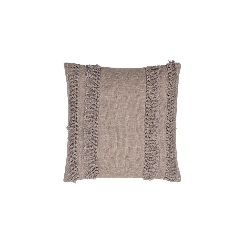 Surya Katie Gray Pillow Cover 18"H X 18"W Surya Katie Gray Pillow Cover 18"H X 18"W