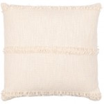 Surya Kiefer Cream Pillow Cover 20"H X 20"W