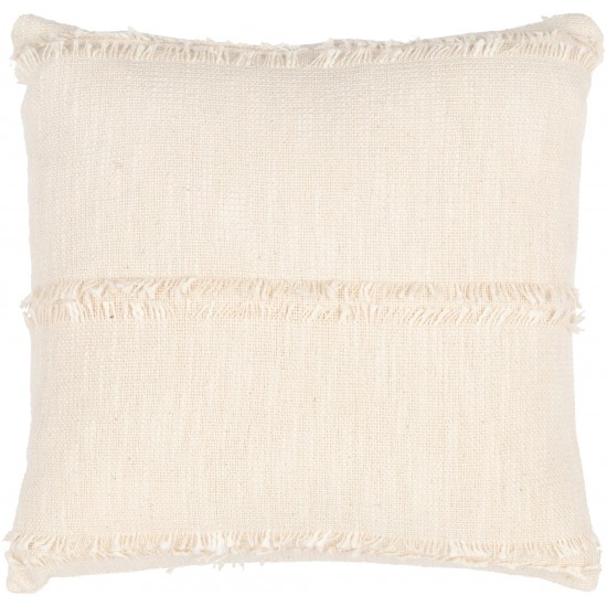 Surya Kiefer Cream Pillow Cover 20"H X 20"W