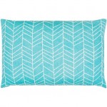 Surya Lachen Teal, Cream Pillow Cover 13"H X 20"W