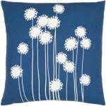 Surya Lachen Pillow Cover 18"H X 18"W - Dark Blue