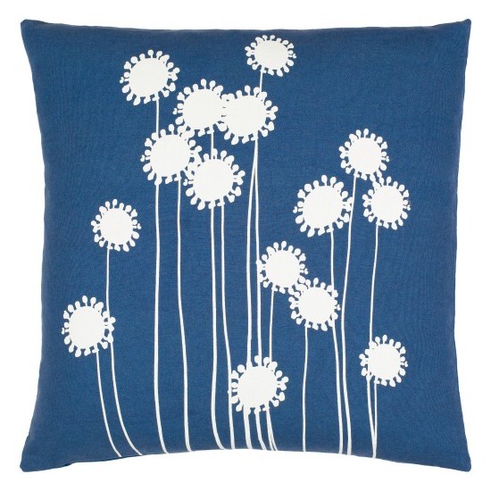 Surya Lachen Pillow Cover 18"H X 18"W - Dark Blue