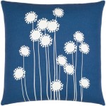 Surya Lachen Pillow Cover 20"H X 20"W - Dark Blue