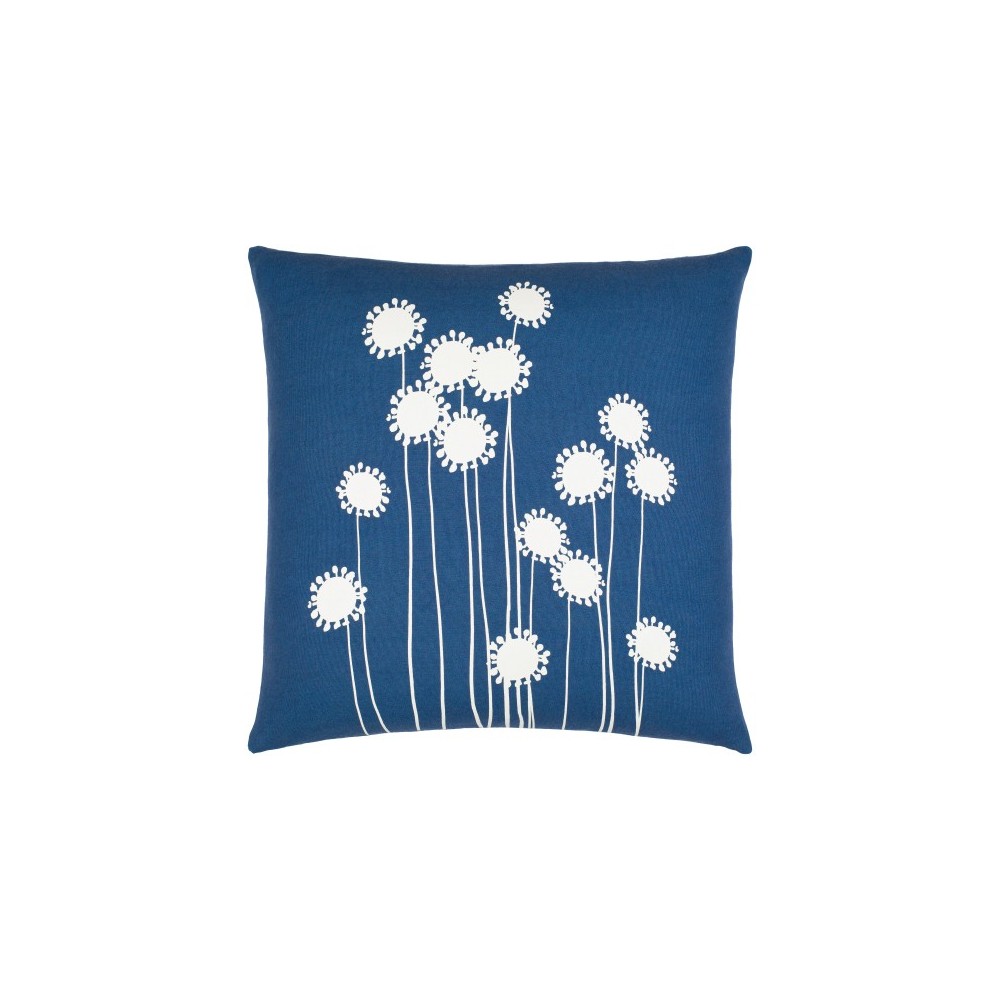 Surya Lachen Pillow Cover 20"H X 20"W - Dark Blue