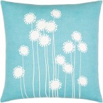 Surya Lachen Pillow Cover 20"H X 20"W - Teal, Cream