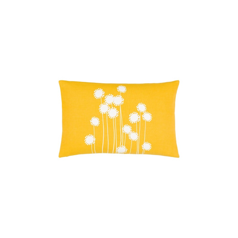 Surya Lachen Pillow Cover 13"H X 20"W - Saffron, Cream Surya Lachen Pillow Cover 13"H X 20"W - Saffron, Cream