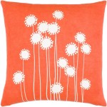 Surya Lachen Pillow Cover 20"H X 20"W - Burnt Orange, Cream