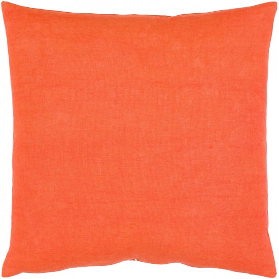 Surya Lachen Pillow Cover 20"H X 20"W - Burnt Orange, Cream