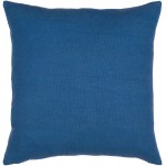 Surya Lachen Pillow Cover 18"H X 18"W - Dark Blue, Cream