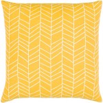 Surya Lachen Saffron, Cream Pillow Cover 18"H X 18"W