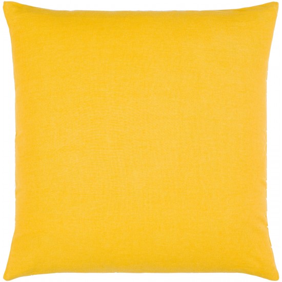 Surya Lachen Saffron, Cream Pillow Cover 18"H X 18"W