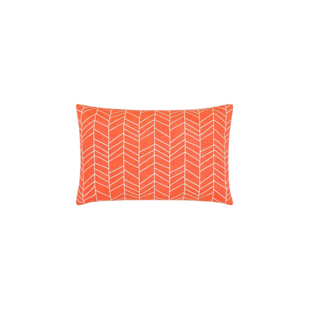 Surya Lachen Burnt Orange, Cream Pillow Cover 13"H X 20"W