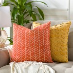 Surya Lachen Pillow Cover 20"H X 20"W In Burnt Orange