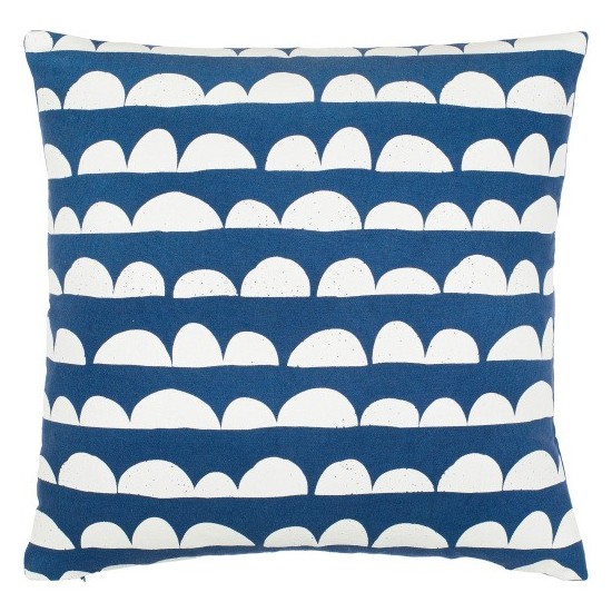 Surya Lachen Pillow Cover 18"H X 18"W (Dark Blue)