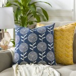 Surya Lachen Dark Blue Pillow Cover 13"H X 20"W