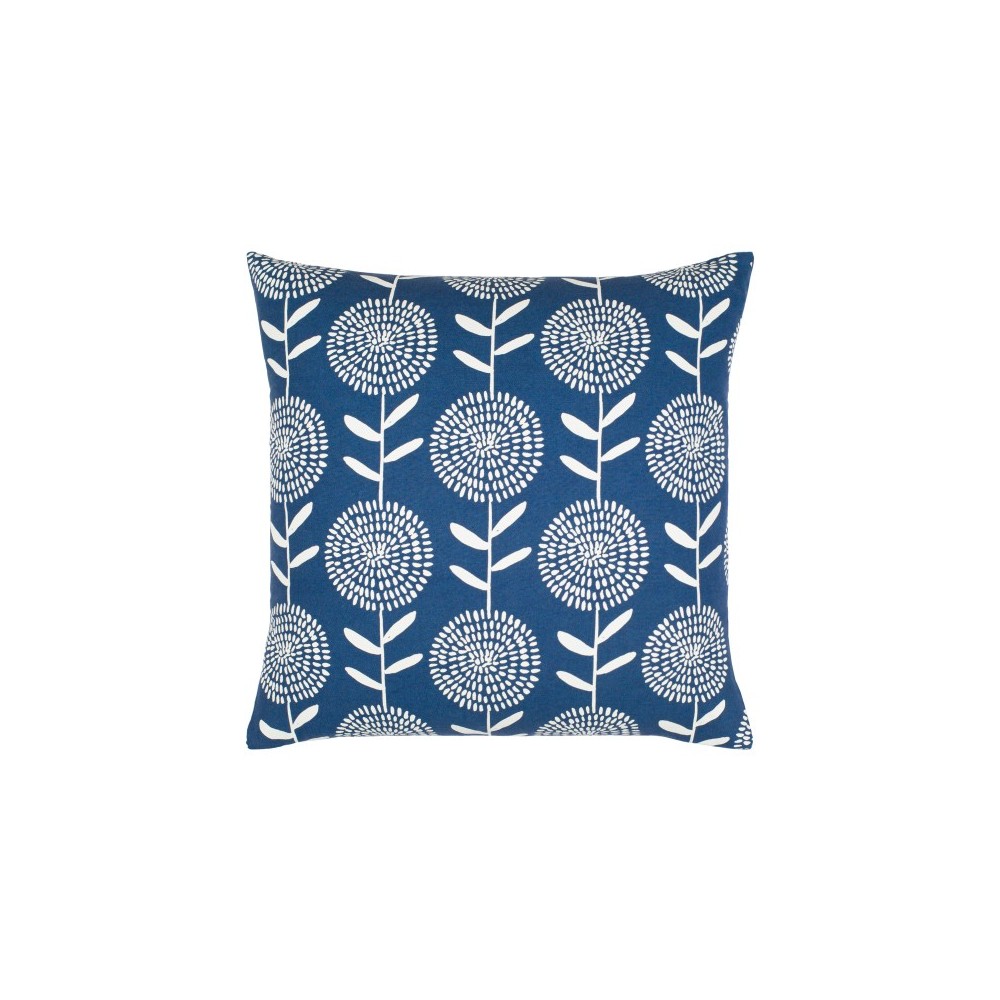 Surya Lachen Dark Blue Pillow Cover 18"H X 18"W Surya Lachen Dark Blue Pillow Cover 18"H X 18"W