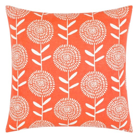 Surya Lachen Burnt Orange Pillow Cover 18"H X 18"W