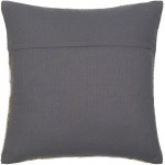 Surya Lewis Charcoal & Medium Brown Pillow Cover 20"H X 20"W